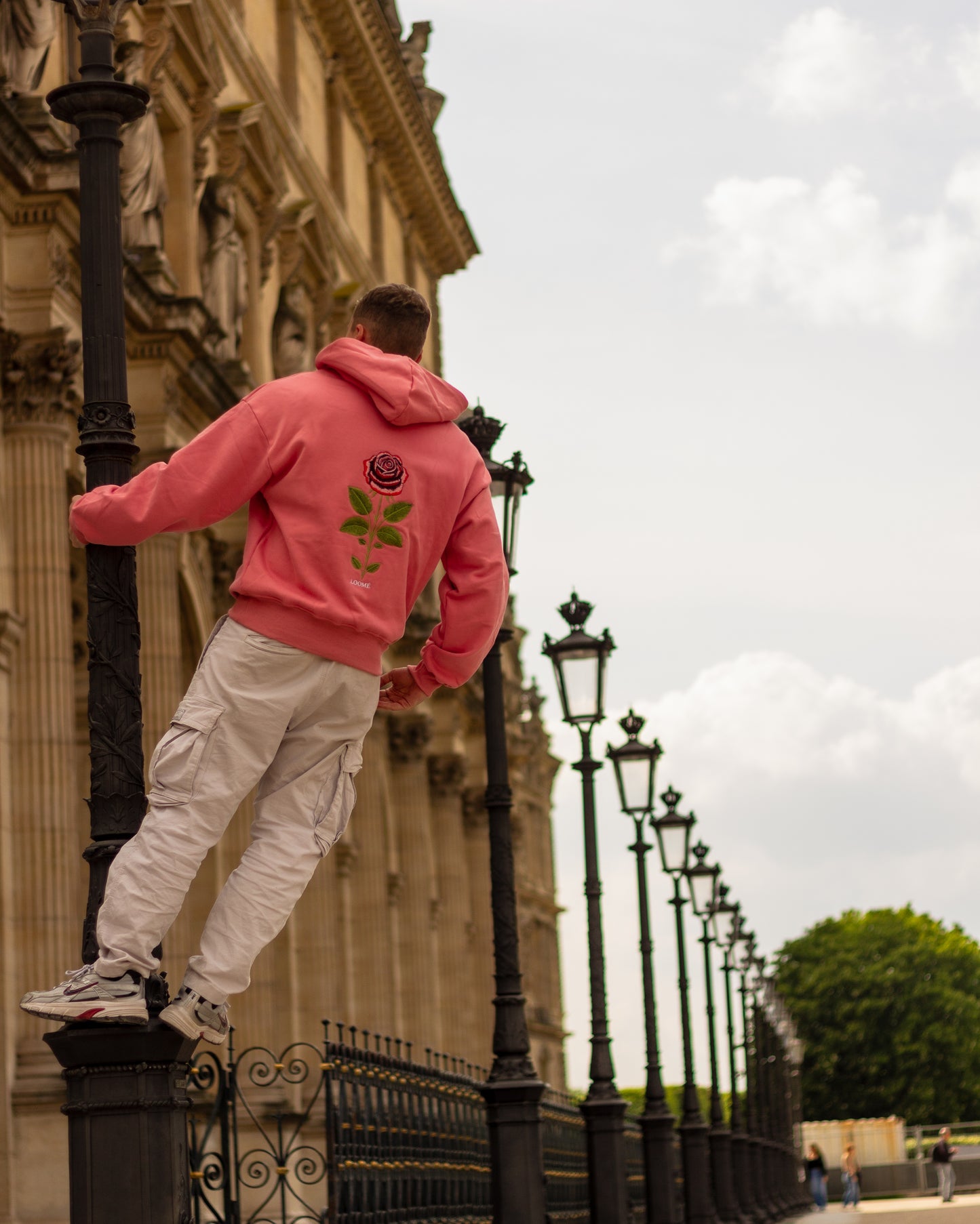 Rose Embroidered Hoodie