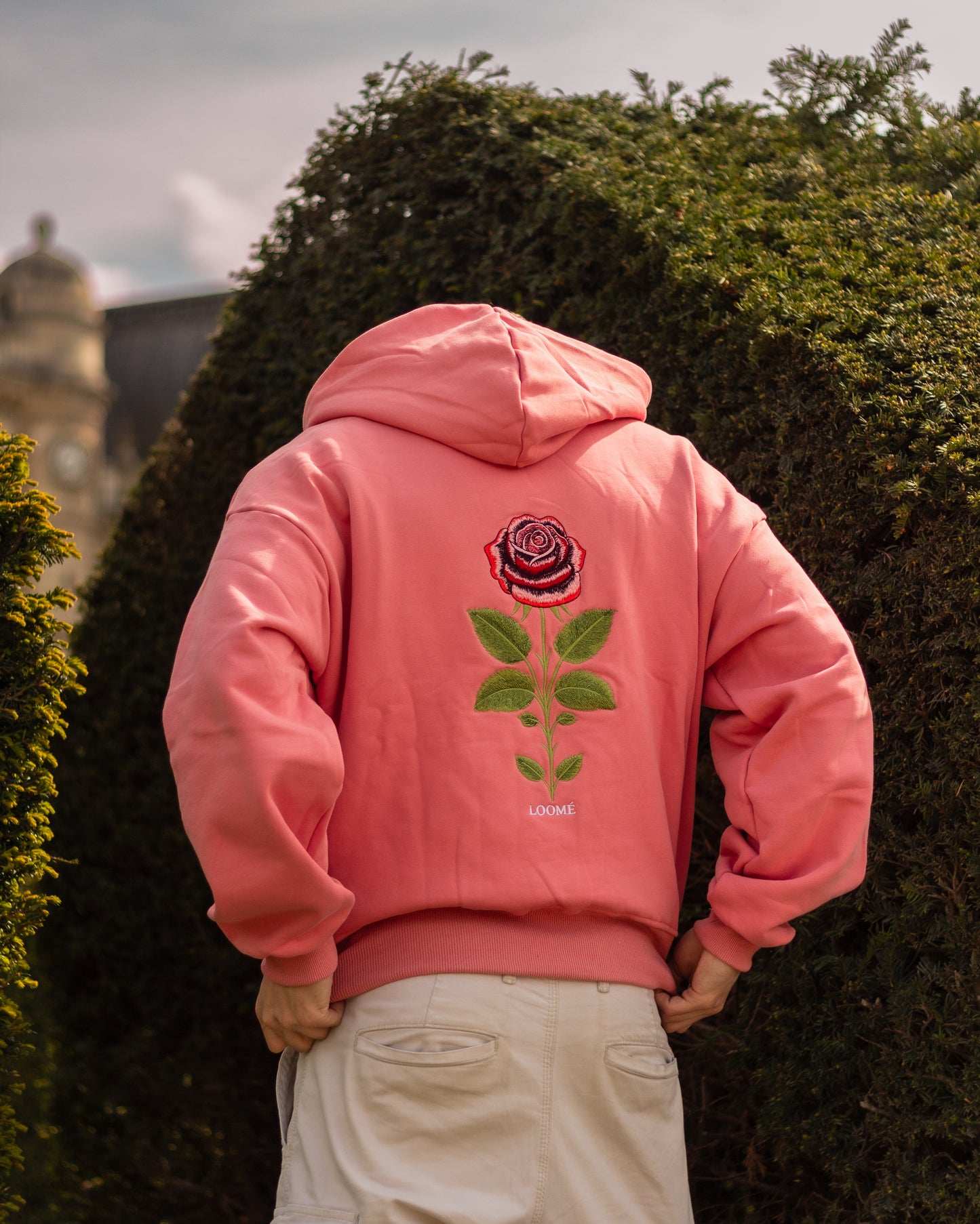 Rose Embroidered Hoodie